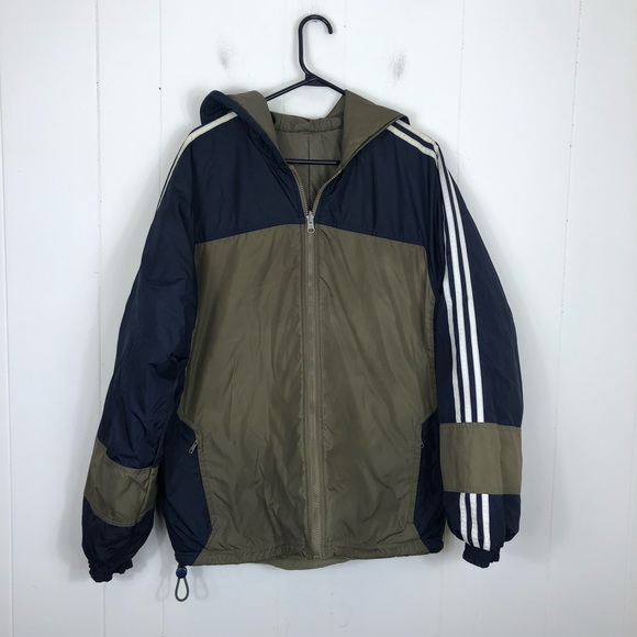 Rare Vintage Adidas Reversible Puffer Jacket Sz S - Picture 2 of 15